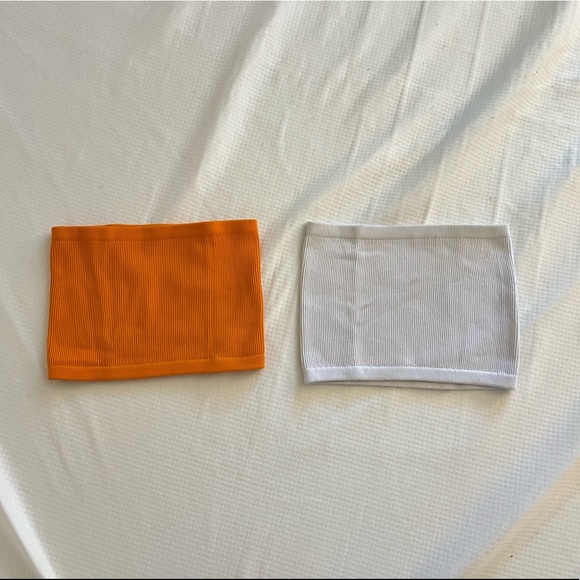 White and orange tube top from Cotton on - Picture 1 of 3